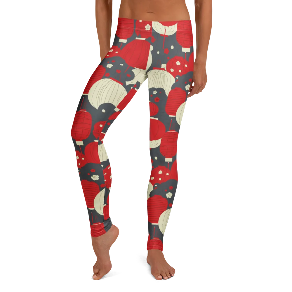 Crimson Festival on Leggings — Front