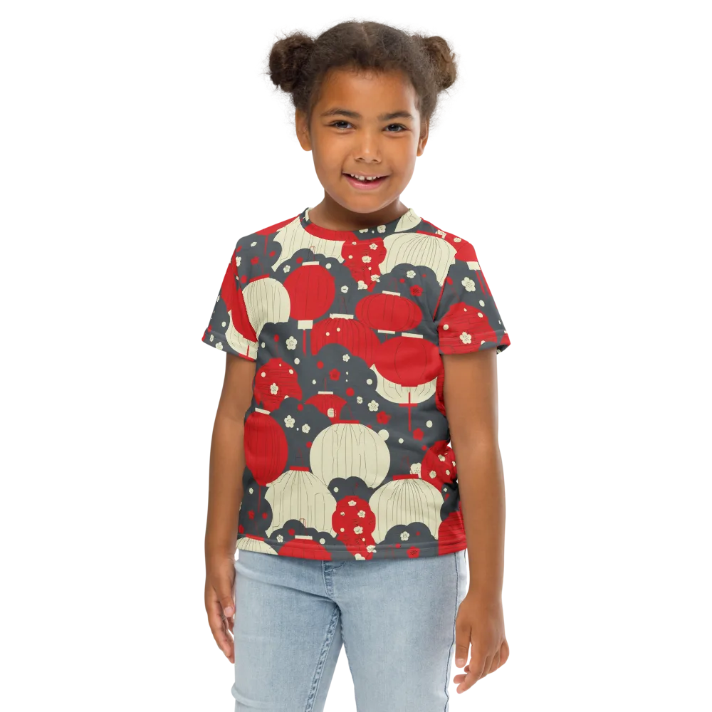 Crimson Festival on Kids Crew Neck T-Shirt — Front