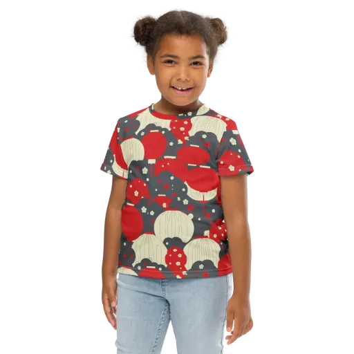 Crimson Festival on a Kids Crew Neck T-Shirt