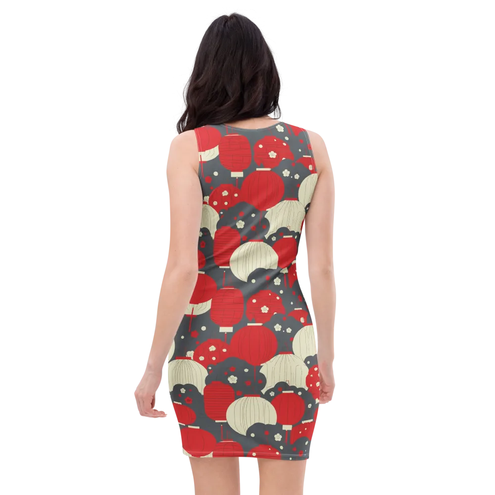 Crimson Festival on Bodycon Dress — Back