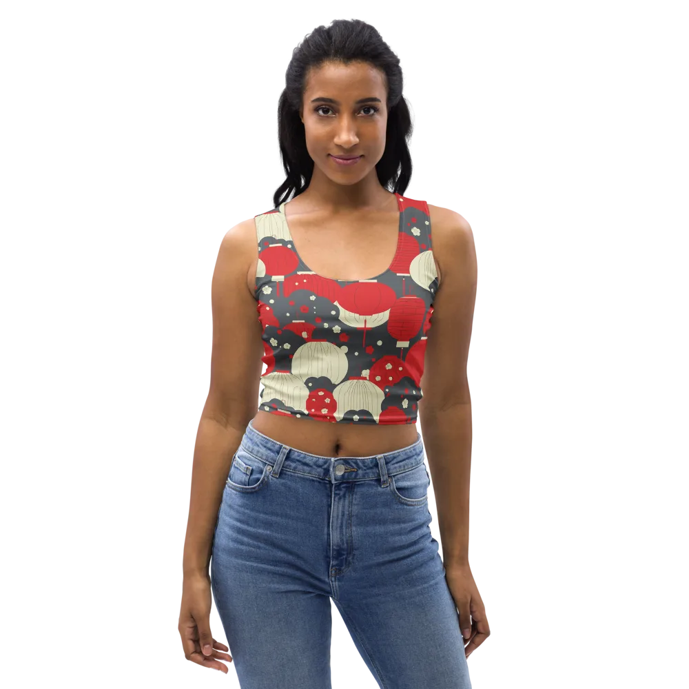 Crimson Festival on Crop Top — Front
