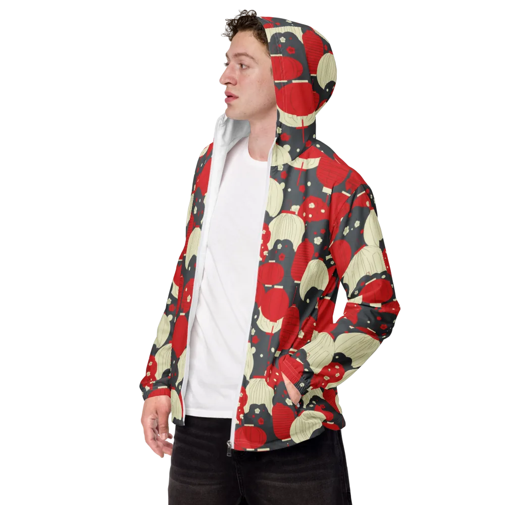 Crimson Festival on Men's Windbreaker — Left Front