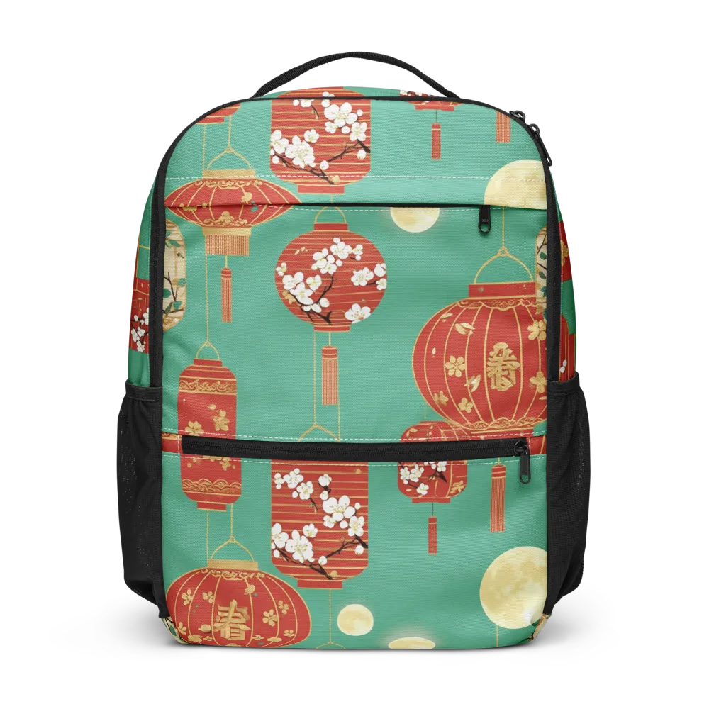 Jade Lantern Night on Utility Backpack — Front