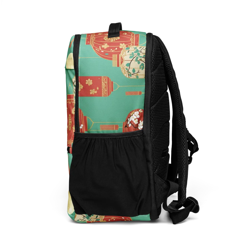 Jade Lantern Night on Utility Backpack — Left