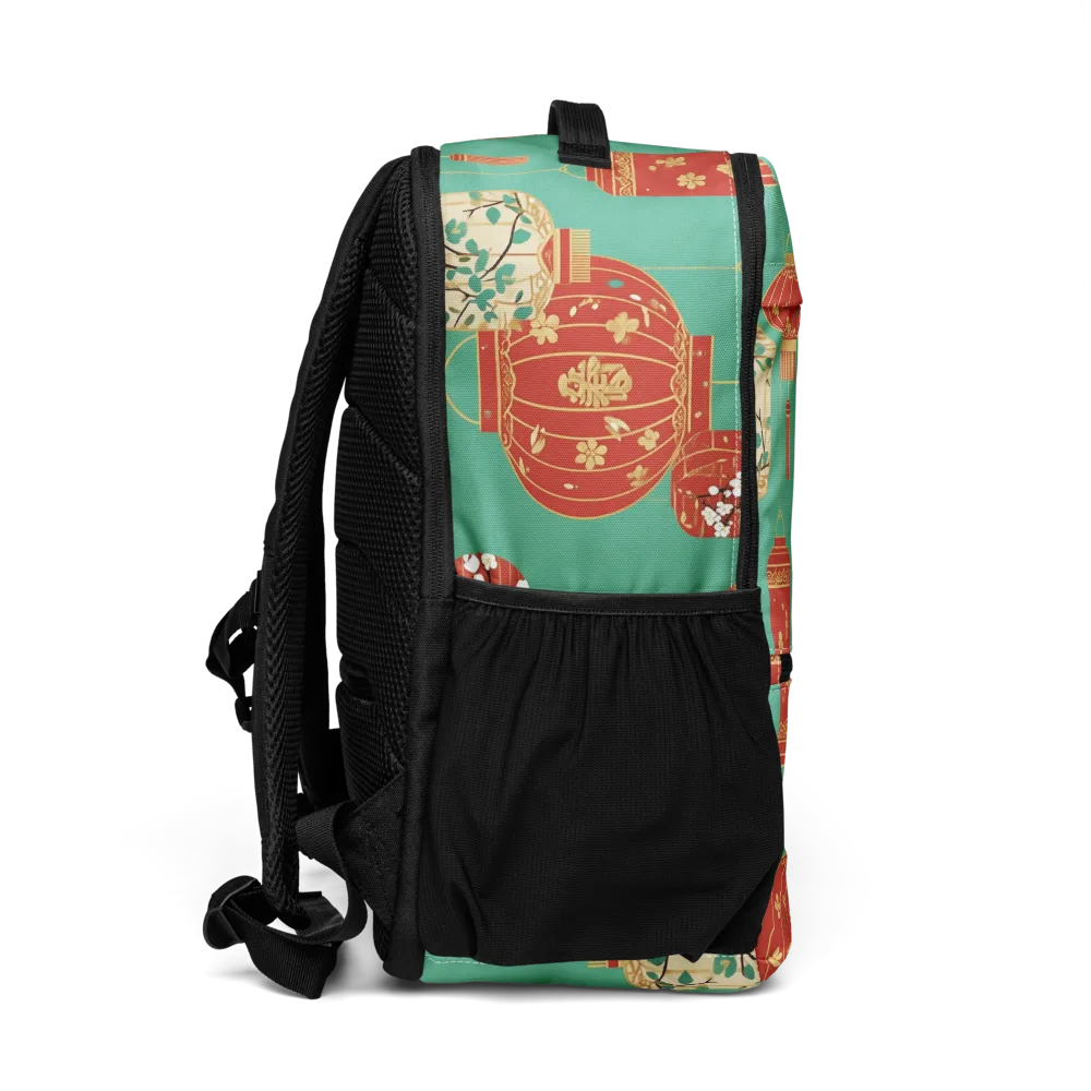Jade Lantern Night on Utility Backpack — Right