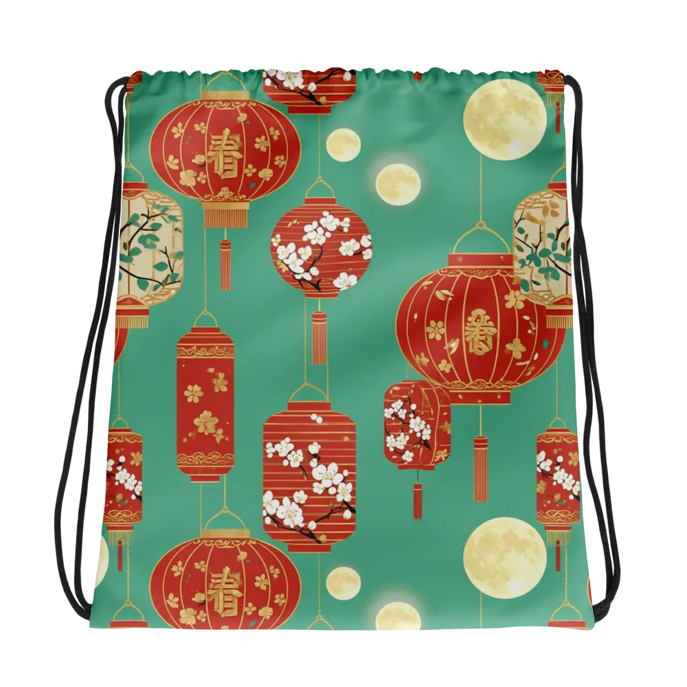 Jade Lantern Night on Drawstring Bag — Photo