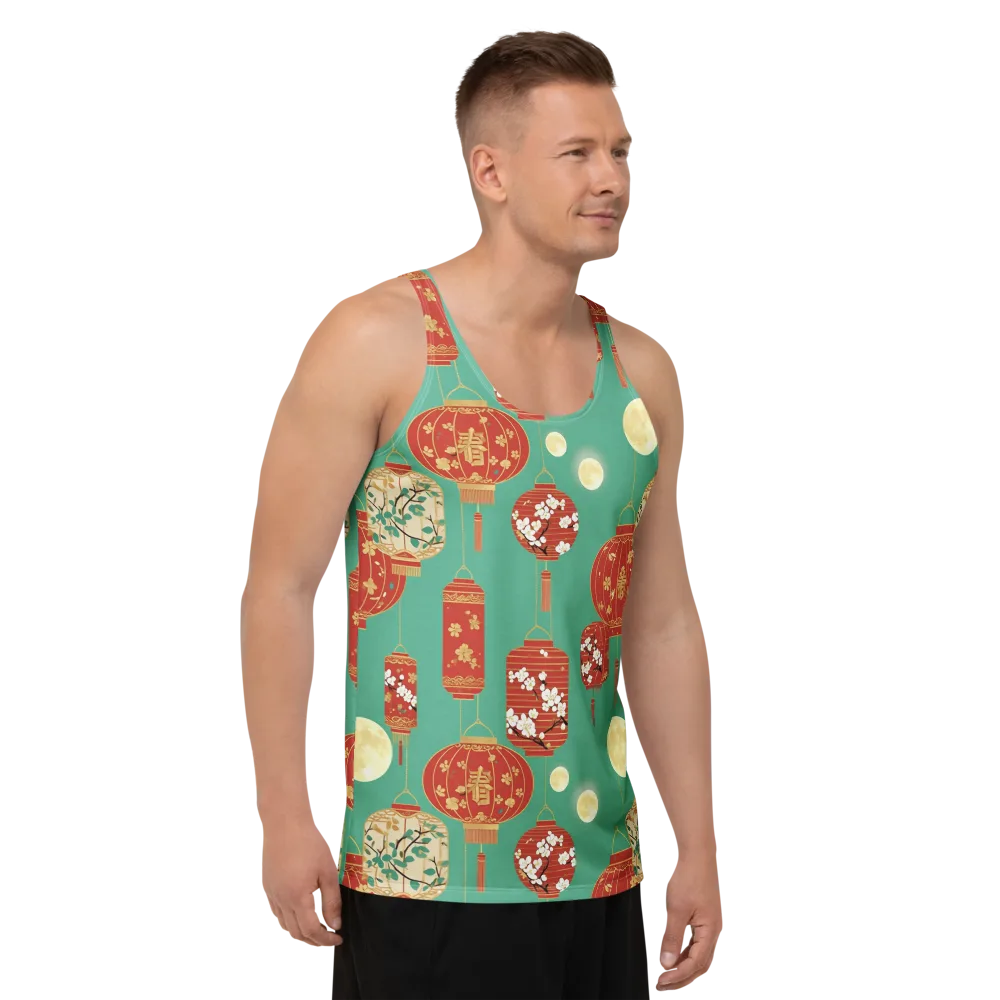 Jade Lantern Night on Men's Tank Top — Right Front