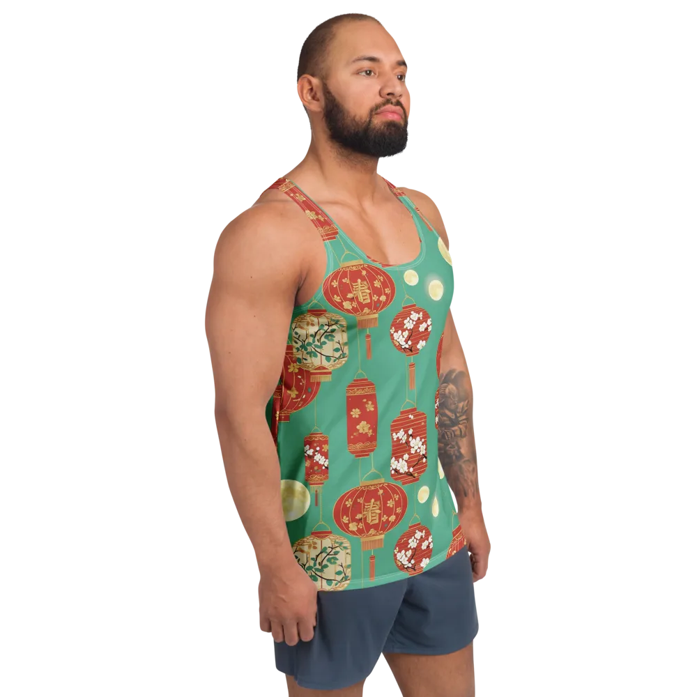 Jade Lantern Night on Men's Tank Top — Right Front