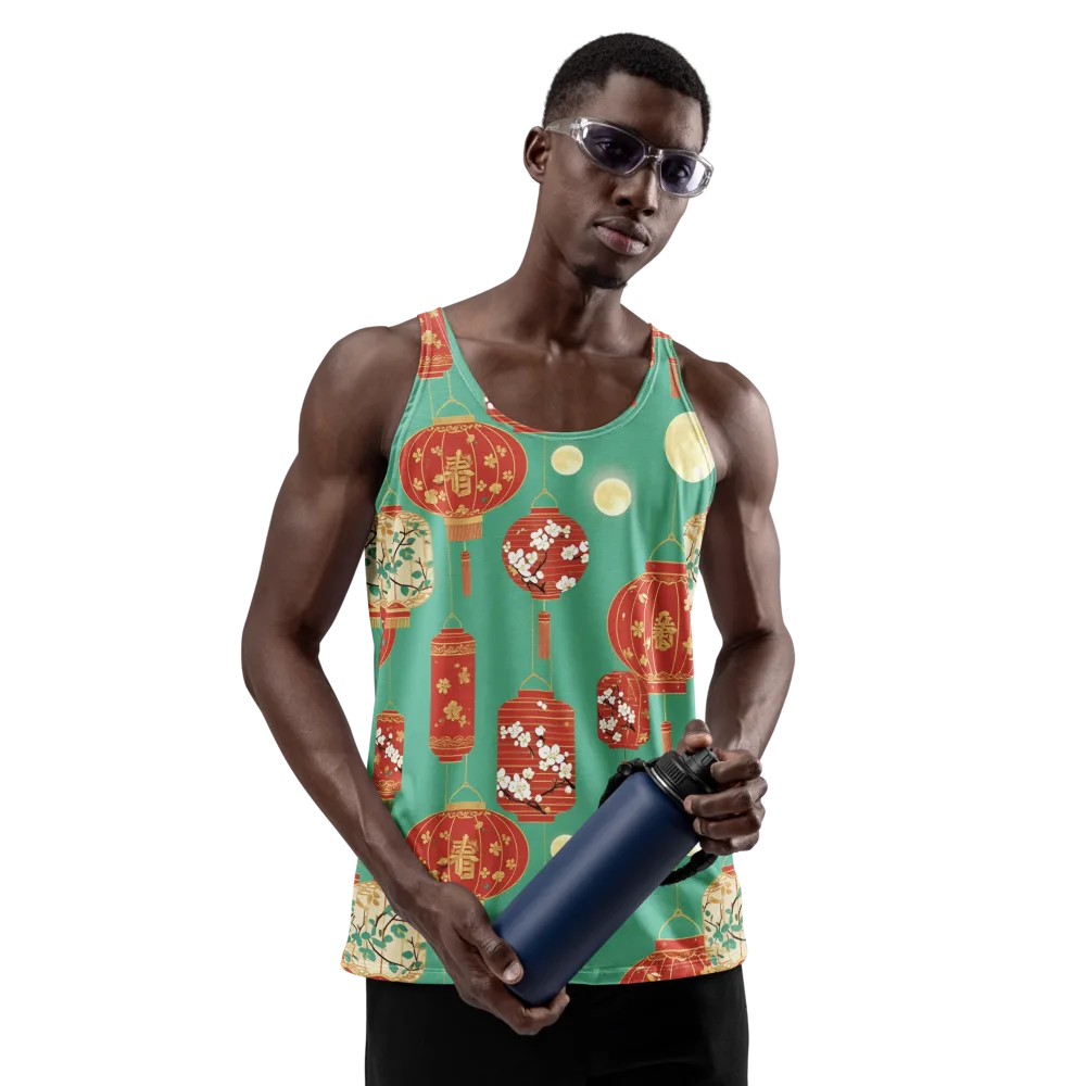 Jade Lantern Night on Men's Tank Top — Front