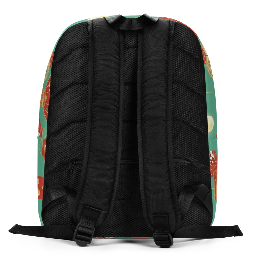 Jade Lantern Night on Minimalist Backpack — Back