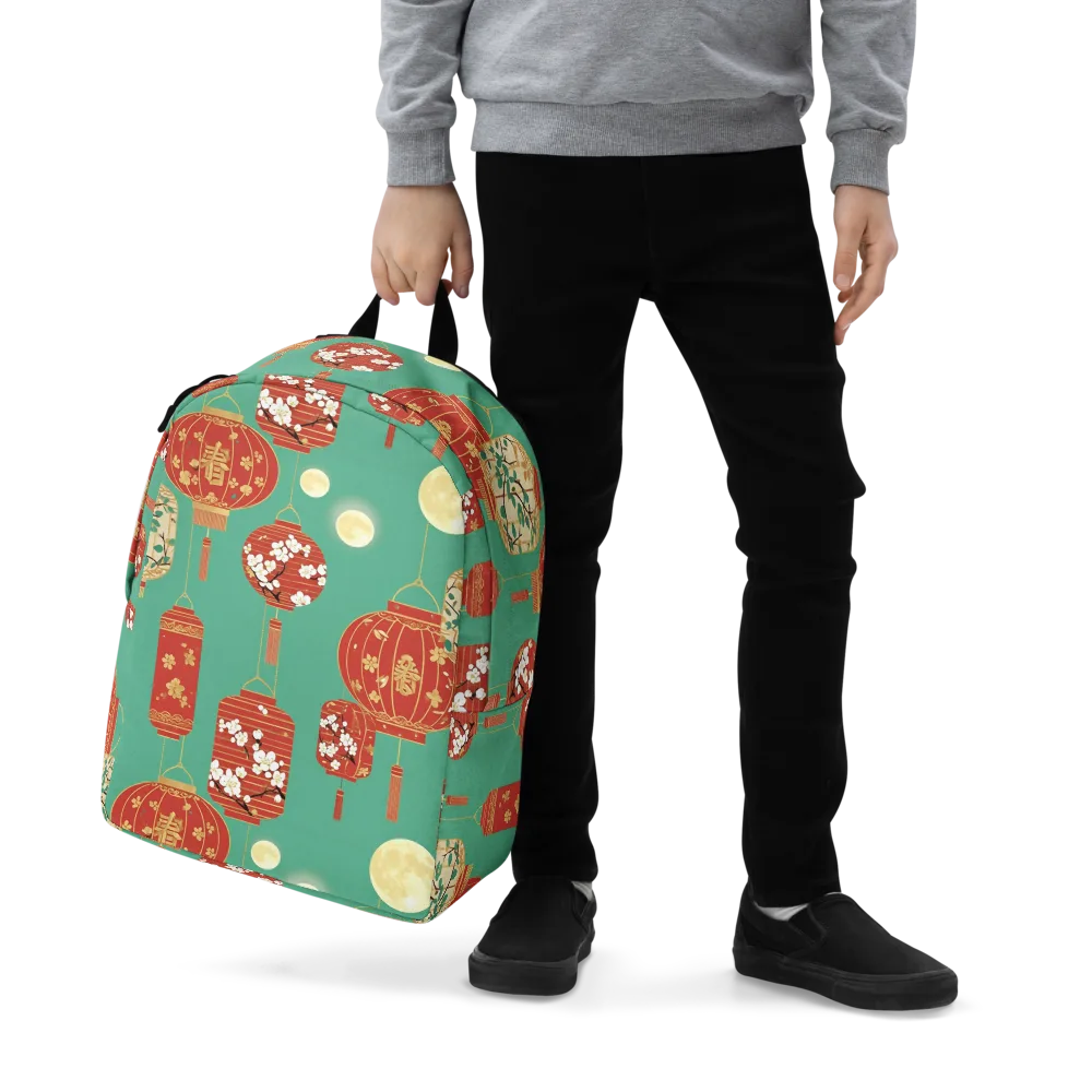 Jade Lantern Night on Minimalist Backpack — Zoomed-in