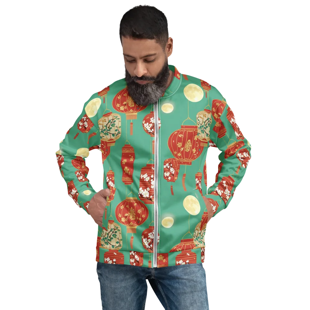 Jade Lantern Night on Bomber Jacket — Front