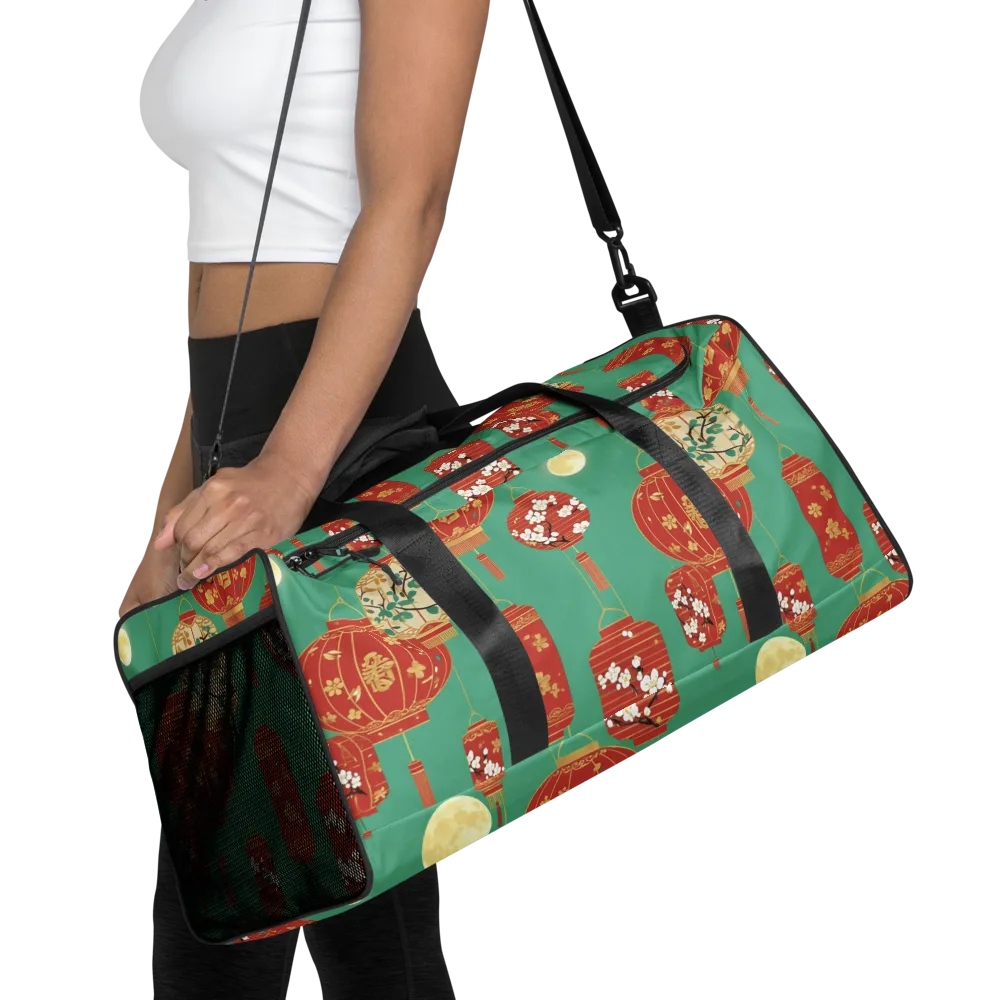 Jade Lantern Night on Duffle Bag — Front
