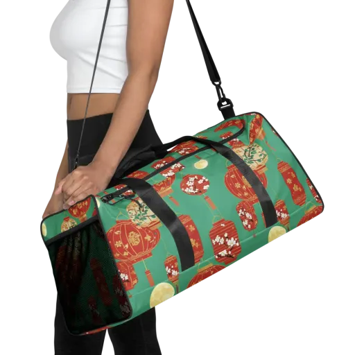 Jade Lantern Night on a Duffle Bag