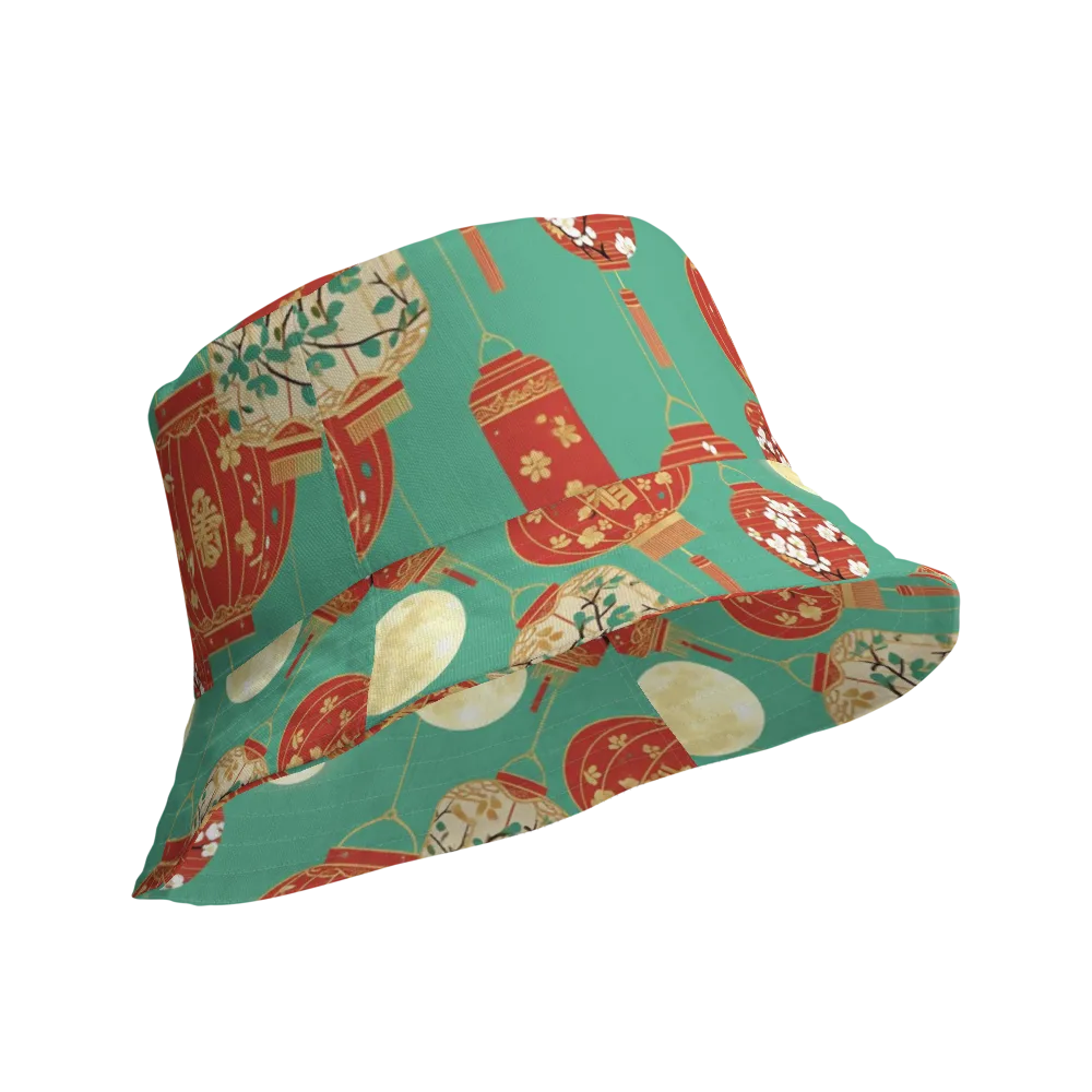 Jade Lantern Night on Reversible Bucket Hat — Product details Outside