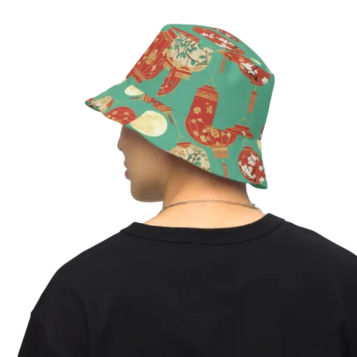 Jade Lantern Night on a Reversible Bucket Hat