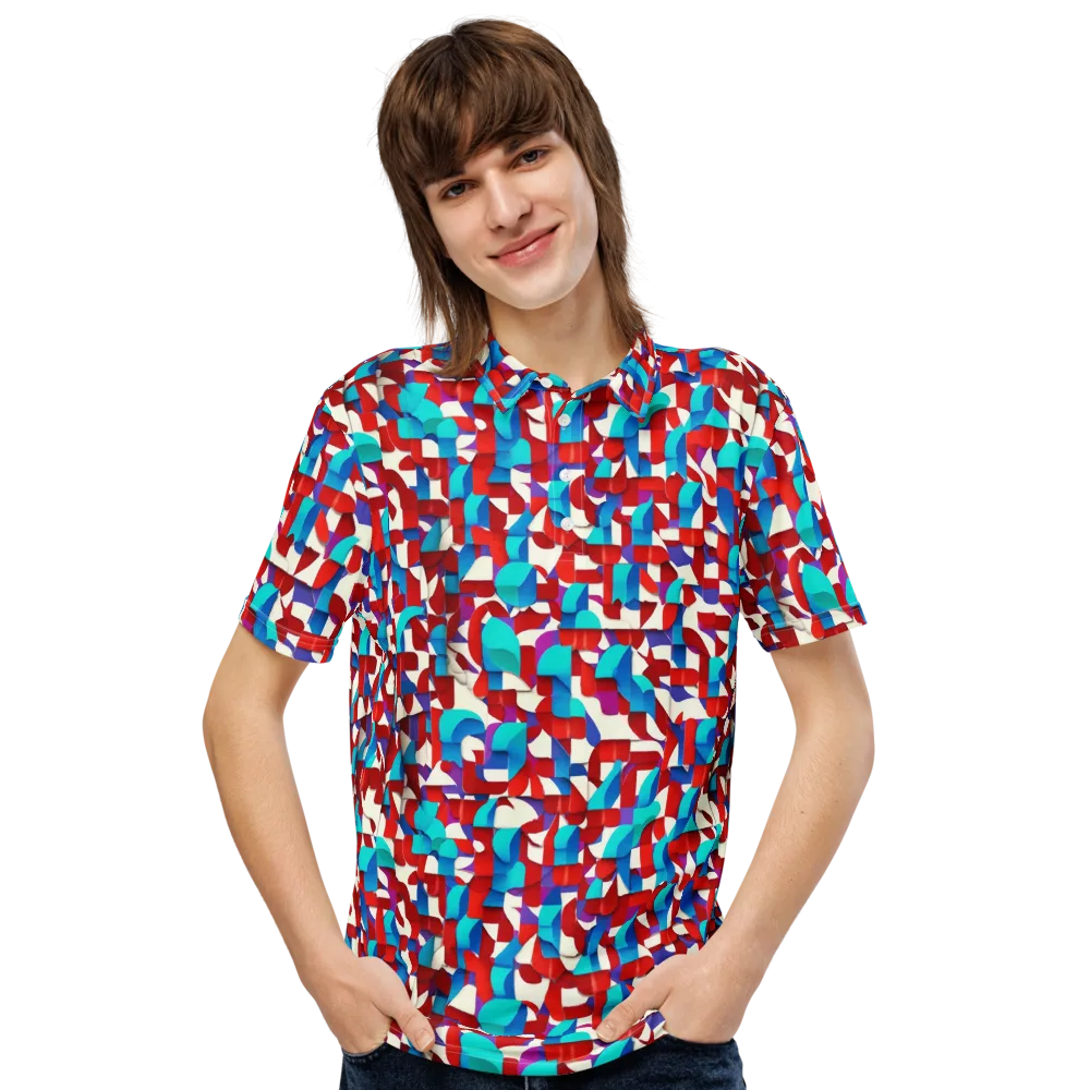Modular Heat on Men's Slim Fit Polo Shirt — Front