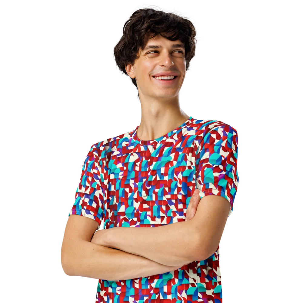 Modular Heat on Men's Crew Neck T-Shirt — Left Front