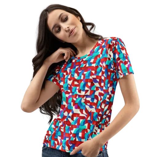 Modular Heat on a Women's Crew Neck T-Shirt