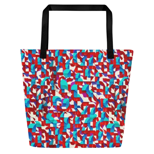 Modular Heat on a Large Tote Bag W/ Pocket