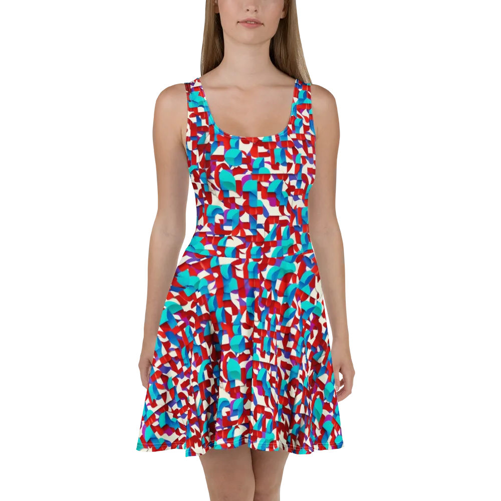 Modular Heat on Skater Dress — Front