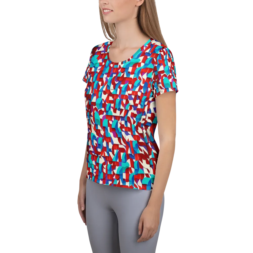 Modular Heat on Women's Athletic T-Shirt — Left