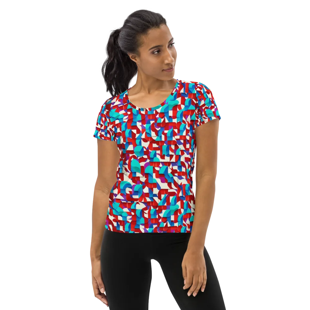 Modular Heat on Women's Athletic T-Shirt — Front