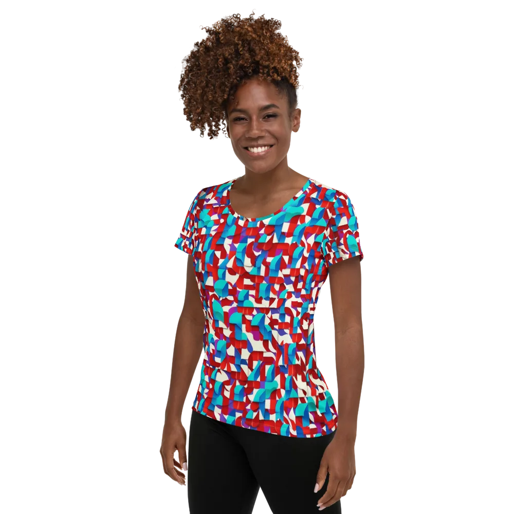 Modular Heat on Women's Athletic T-Shirt — Left