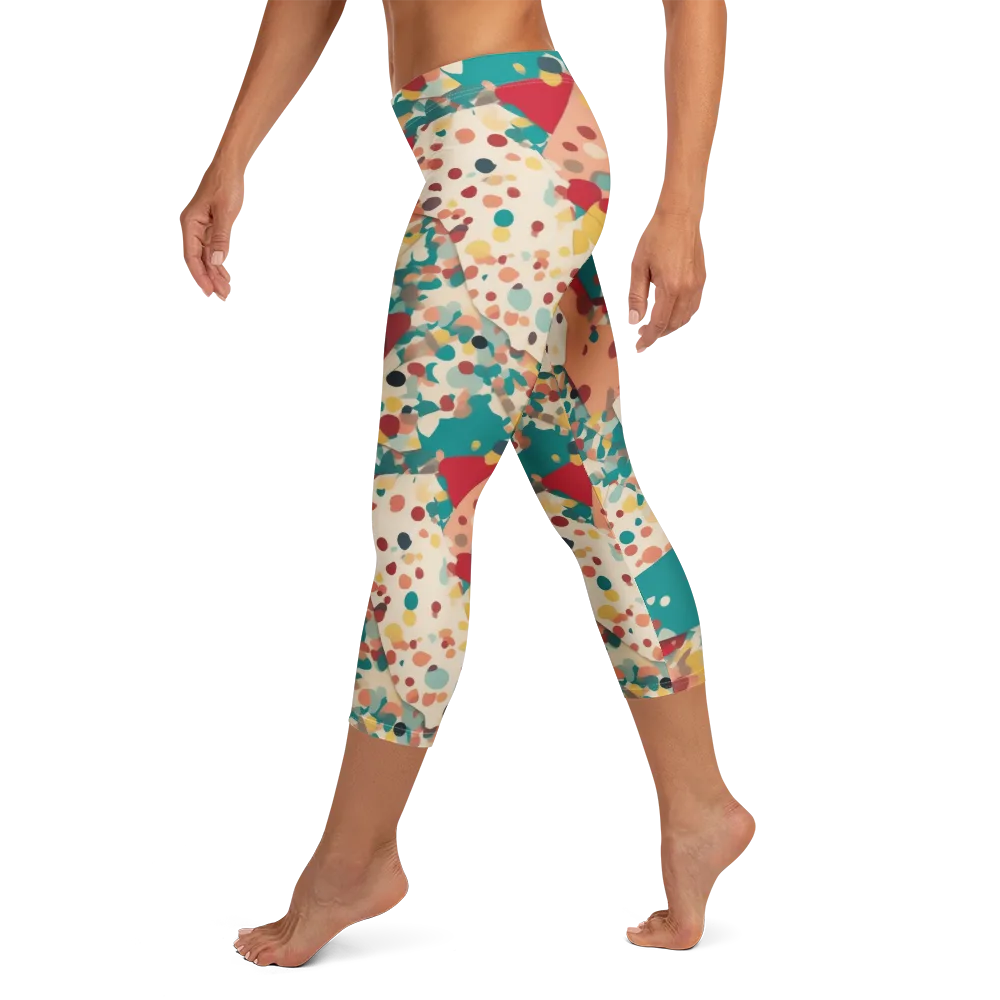 Confetti Quarry on Capri Leggings — Left