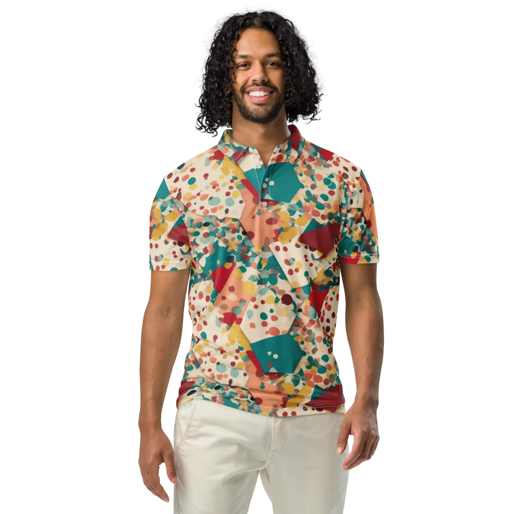 Confetti Quarry on Men's Slim Fit Polo Shirt — Front