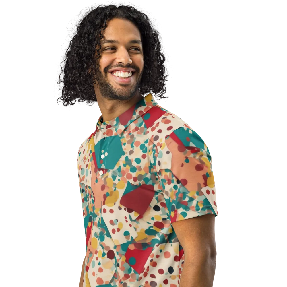 Confetti Quarry on Men's Slim Fit Polo Shirt — Left Front