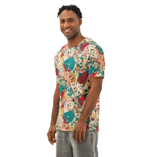 Confetti Quarry on a Men's Cotton Crew Neck T-Shirt