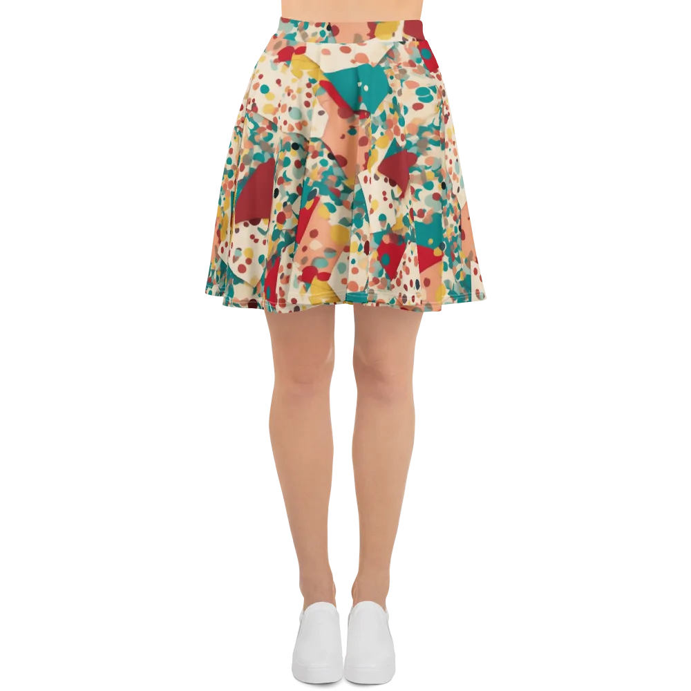 Confetti Quarry on Skater Skirt — Front