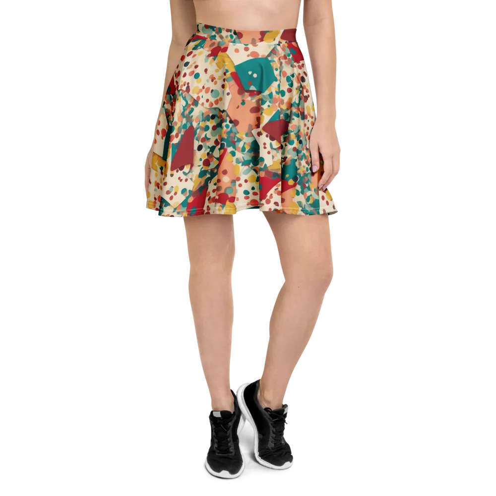 Confetti Quarry on Skater Skirt — Front