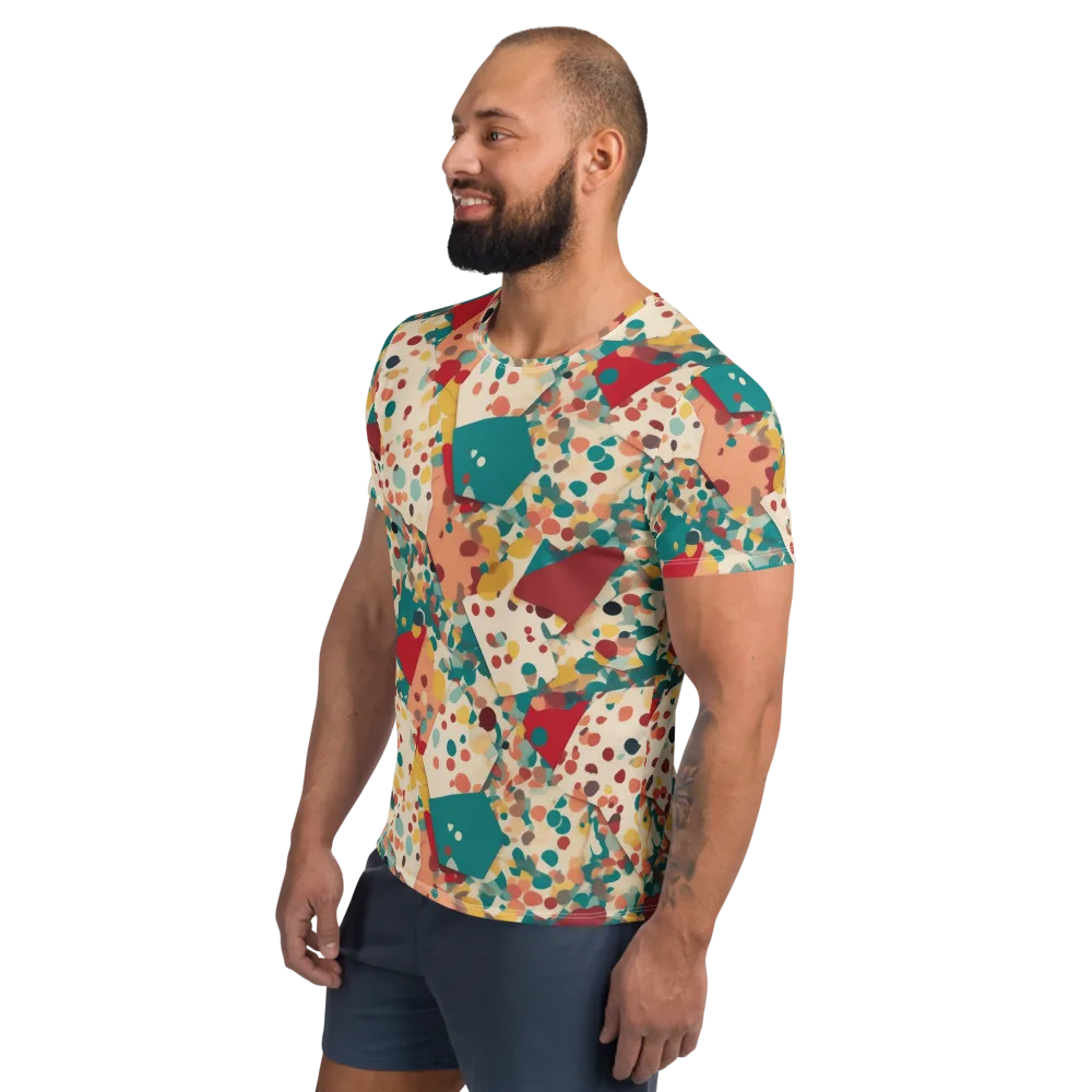 Confetti Quarry on Men's Athletic T-Shirt — Left