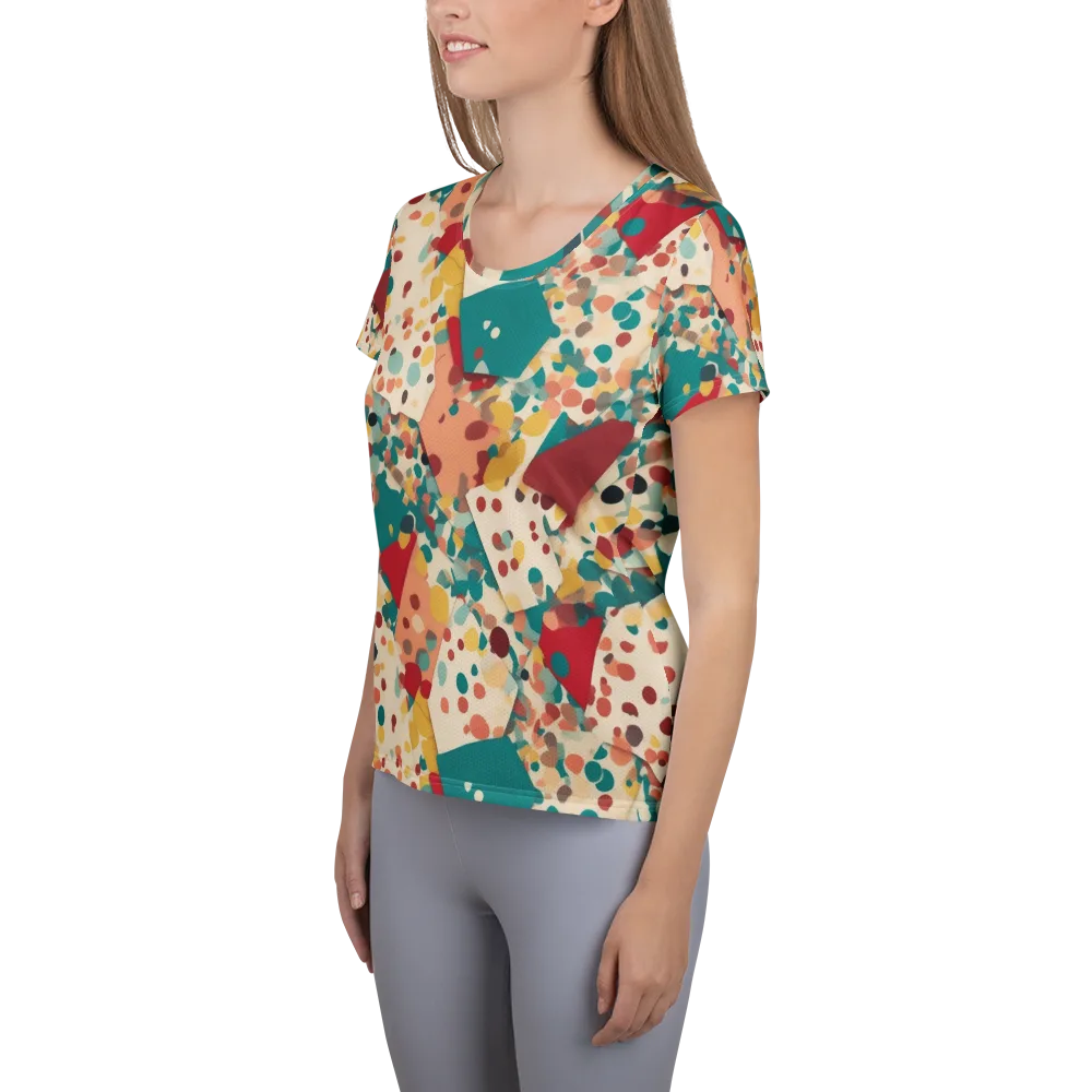 Confetti Quarry on Women's Athletic T-Shirt — Left