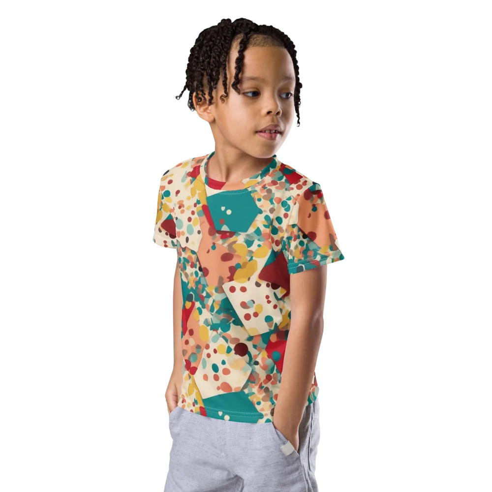 Confetti Quarry on Kids Crew Neck T-Shirt — Left Front