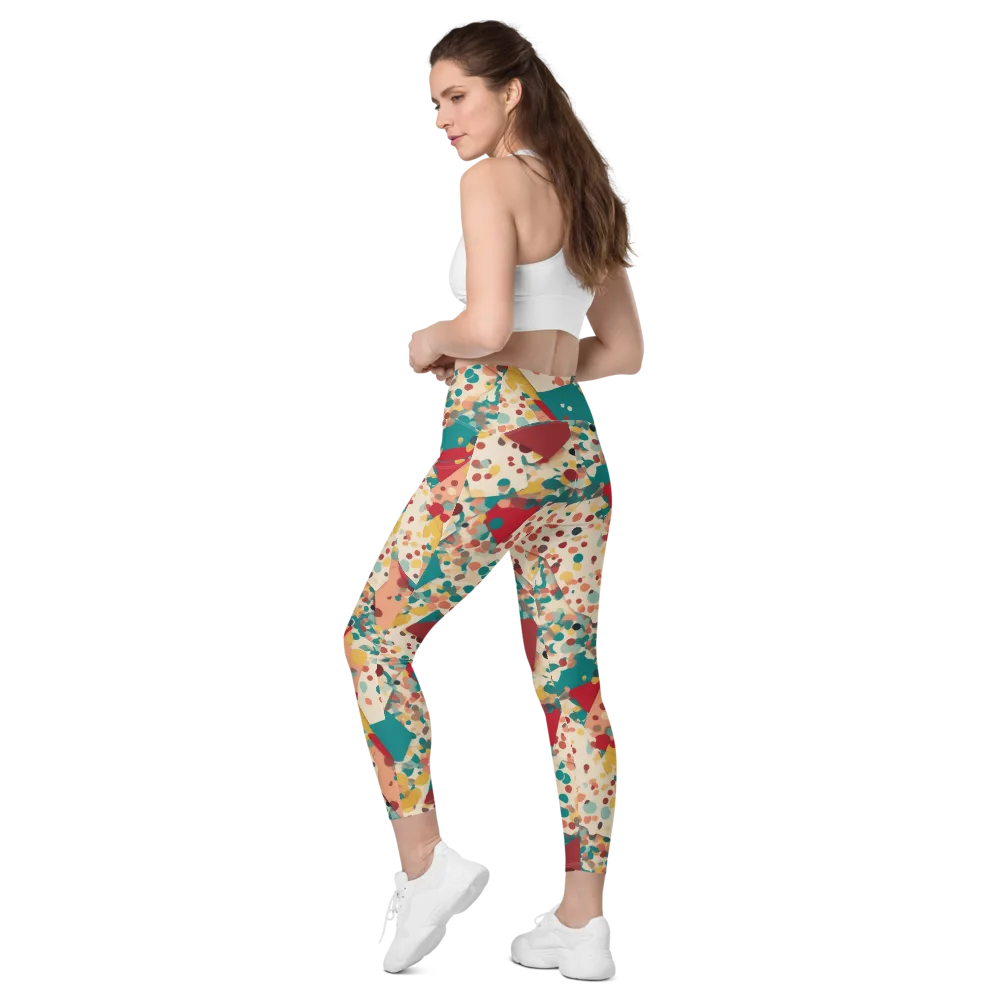 Confetti Quarry on Leggings with Pockets — Left Back
