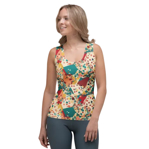 Confetti Quarry on a Women's Tank Top