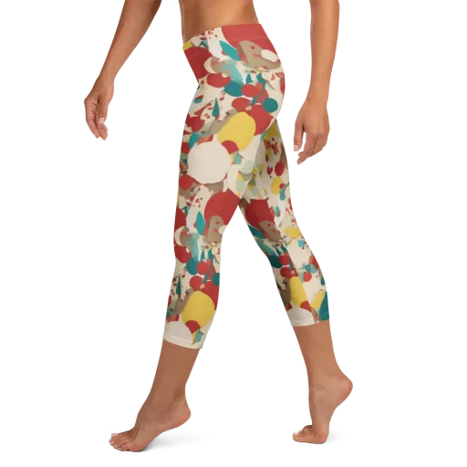 Carnival Orchard on a Capri Leggings