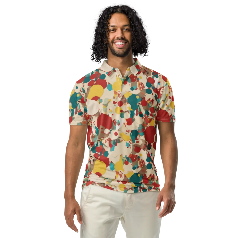 Carnival Orchard on Men's Slim Fit Polo Shirt — Front