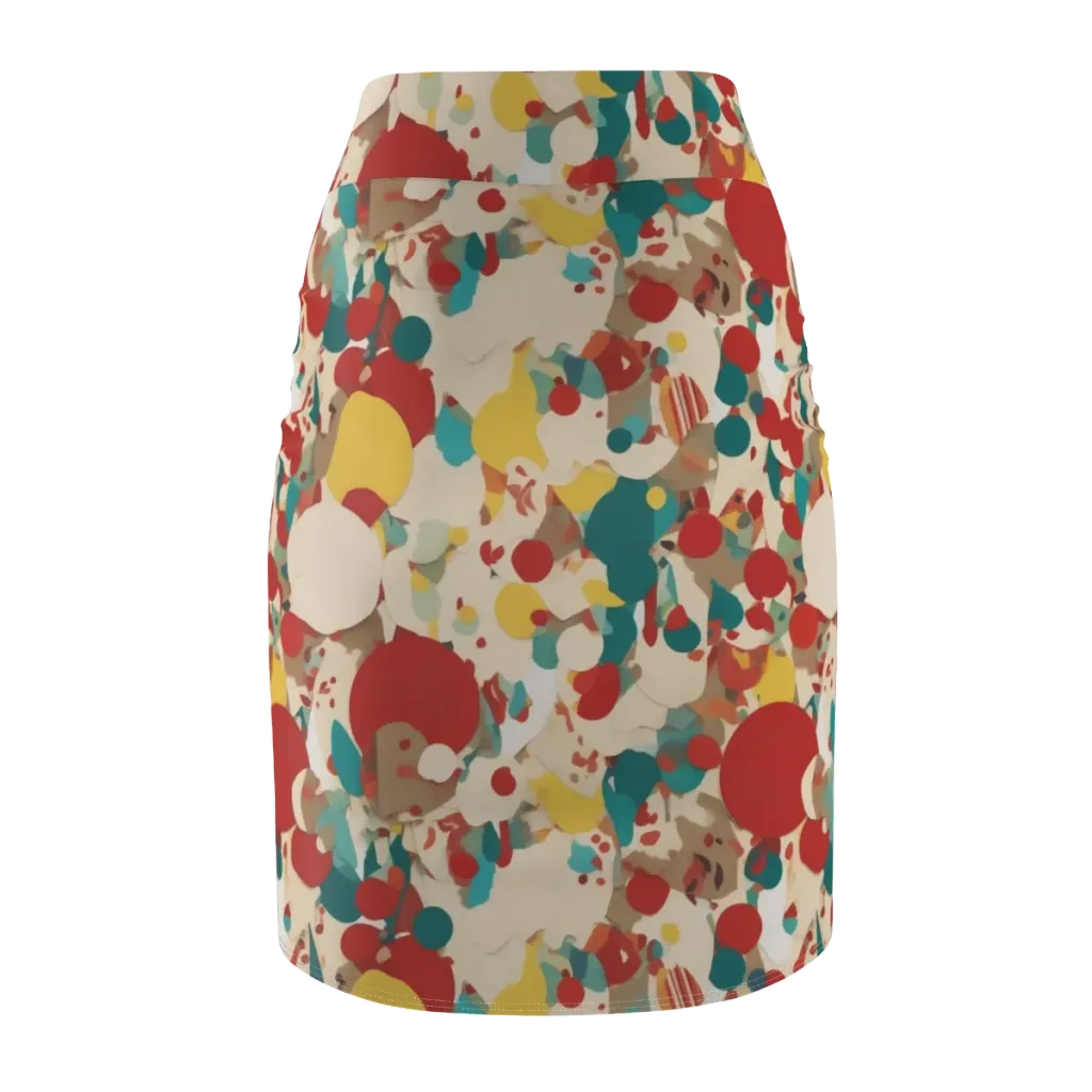 Carnival Orchard on Pencil Skirt — Back