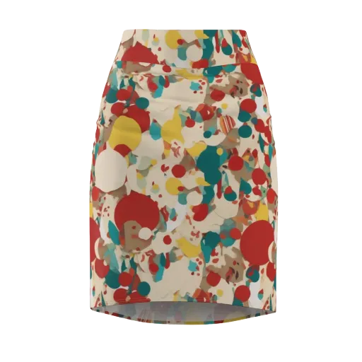Carnival Orchard on a Pencil Skirt