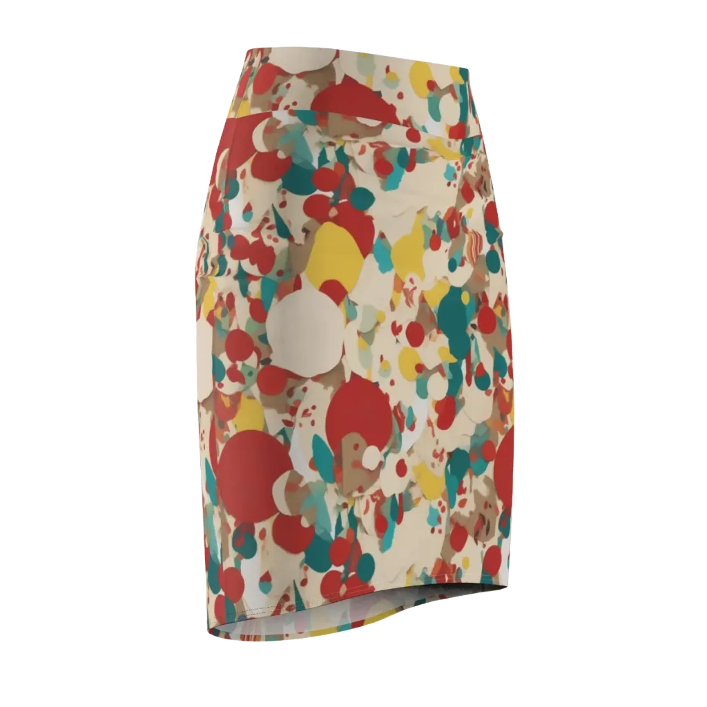 Carnival Orchard on Pencil Skirt — Front Side