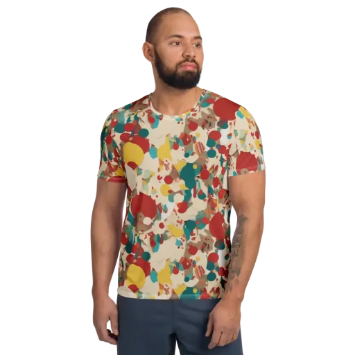 Carnival Orchard on a Men's Athletic T-Shirt