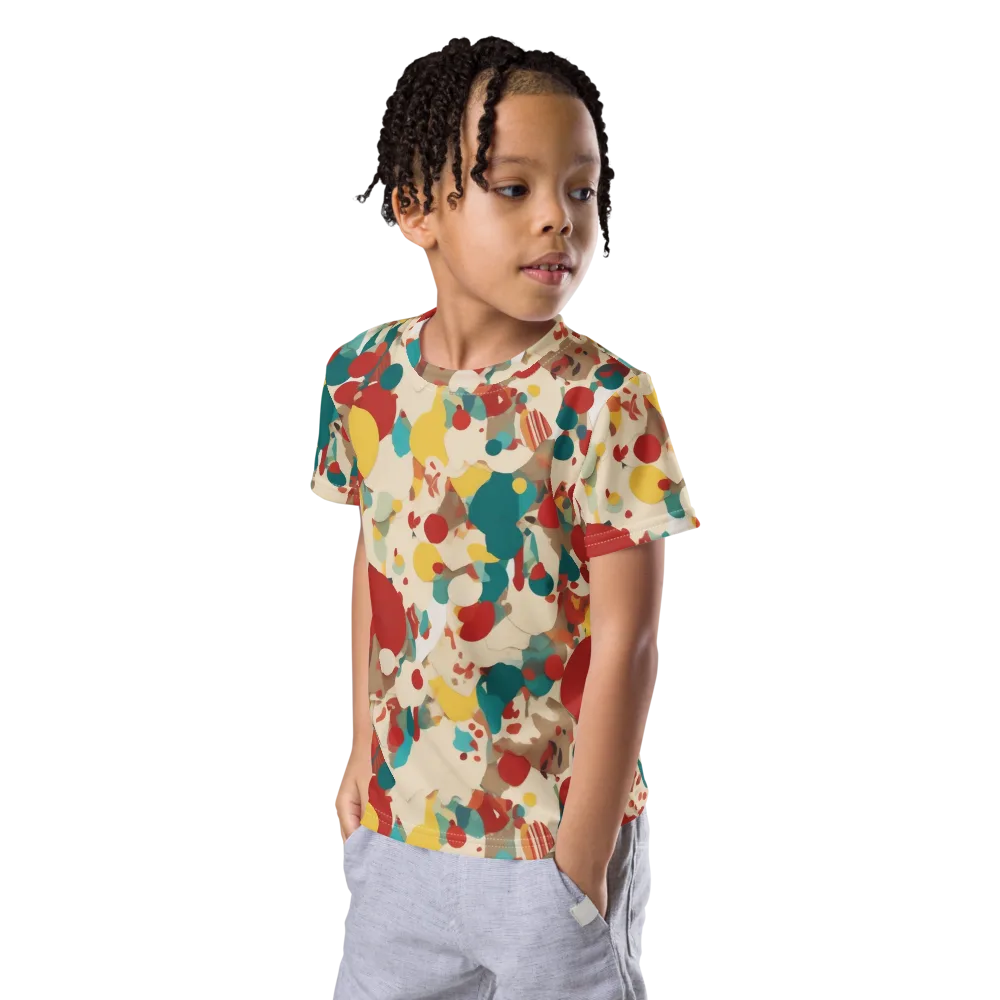 Carnival Orchard on Kids Crew Neck T-Shirt — Left Front