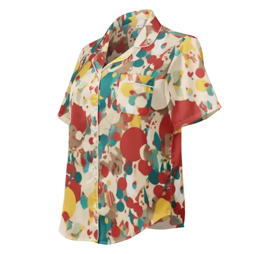 Carnival Orchard on a Women's Short Sleeve Pajama Top