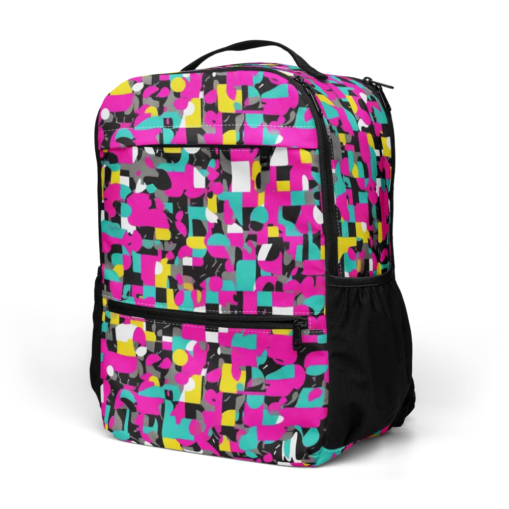 Pink Circuitry on Utility Backpack — Left Front