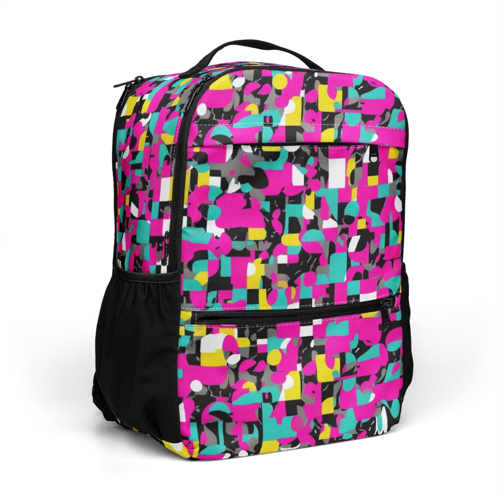 Pink Circuitry on Utility Backpack — Right Front