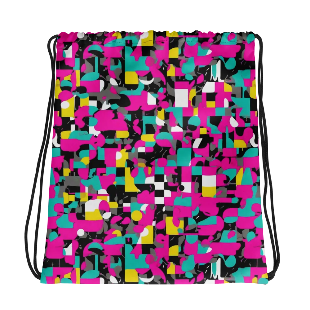 Pink Circuitry on Drawstring Bag — Photo